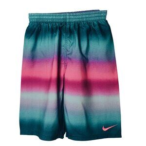 Nike Boys Swim Trunks XL Horizon Stripe Gradient 8" Volley Surf Swimwear Pool